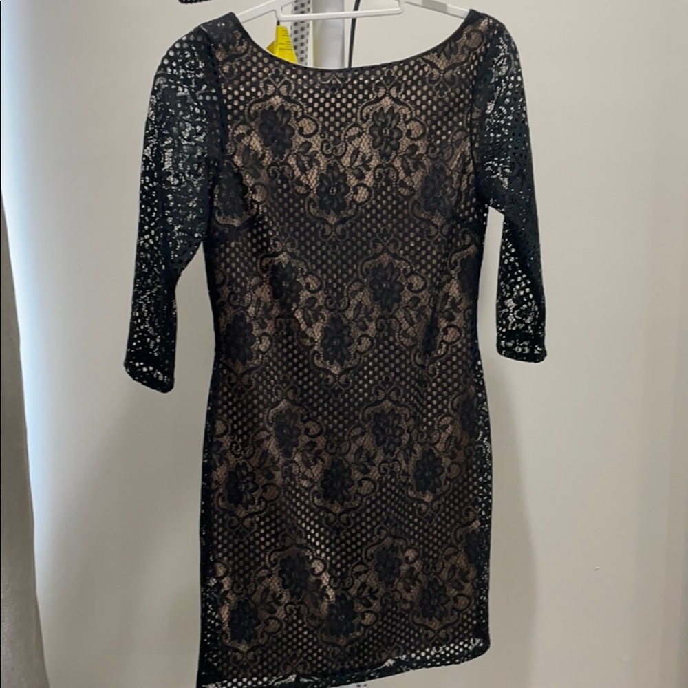 Top shop black lace dress